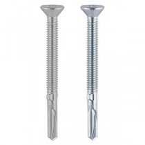 Wing Tip CSK Self-Drilling Screws - Heavy Steel