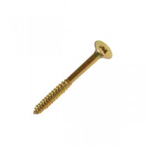 Zinc & Yellow Countersunk Hardened Yellow Woodscrews