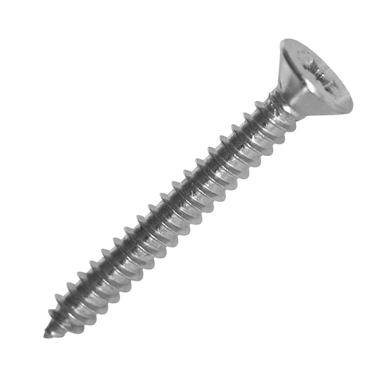 CSK SELF TAPPING SCREW - A2 STAINLESS STEEL POZI 4.8 X 13MM (10G X 1/2")