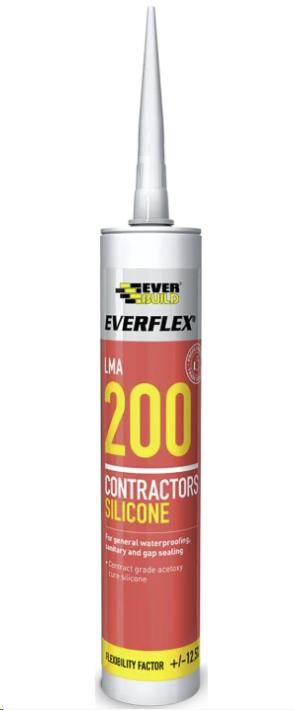 SILICONE SEALANT - 200 CONTRACTORS 295ML BLACK