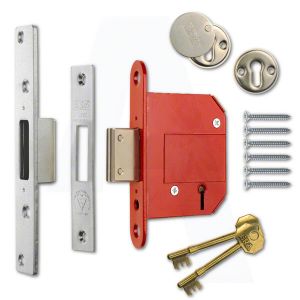 ERA FORTRESS BRITISH STANDARD 5-LEVER DEADLOCK 64MM (2½") SATIN