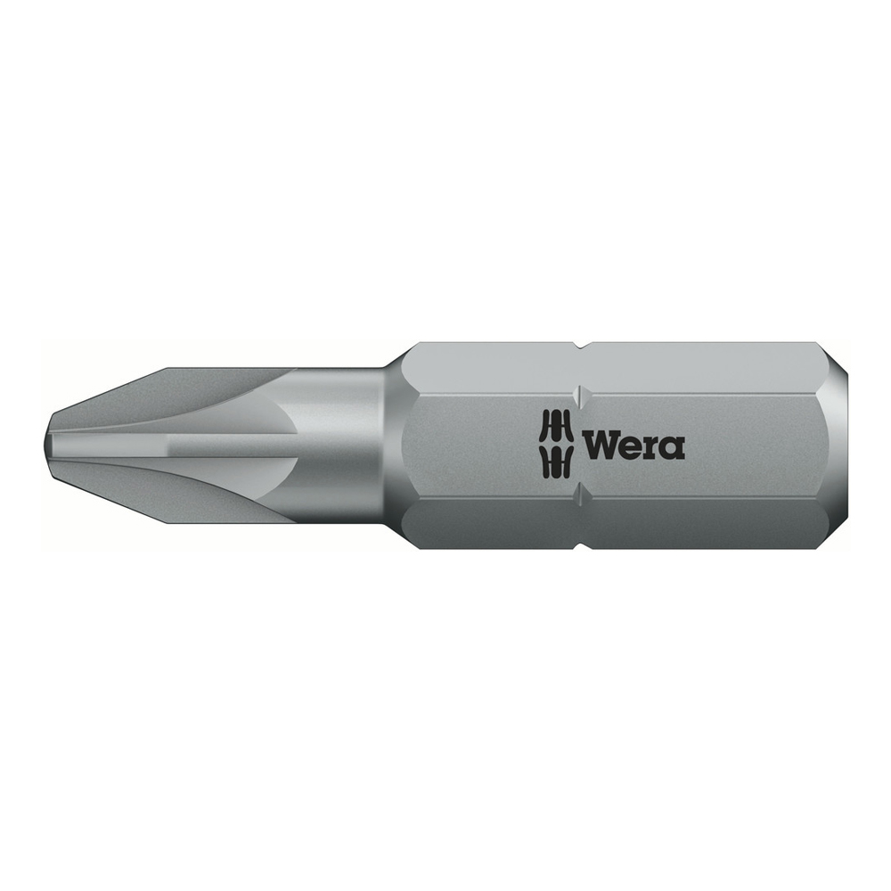 SCREWDRIVER INSERT BIT - WERA POZI PZ4 X  32MM BI-TORSION EXTRA TOUGH (SILVER - IMPACT RESISTANT)