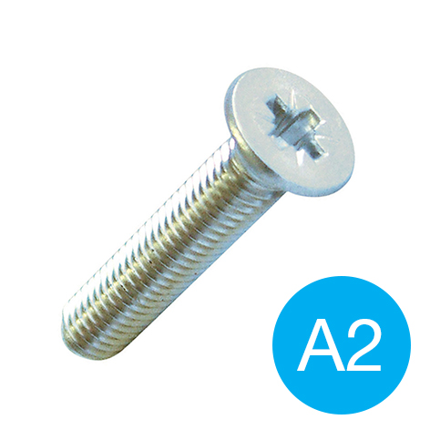 CSK MACHINE SCREW - POZI A2 STAINLESS STEEL M 5 X  90