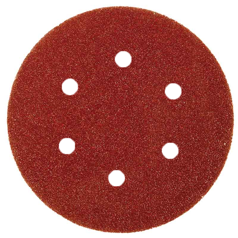 VELCRO SANDING DISC ALUMINIUM OXIDE 6-HOLE 150MM X  60G 