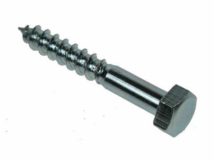 HEXAGON COACHSCREW - BZP 12 X  80MM 