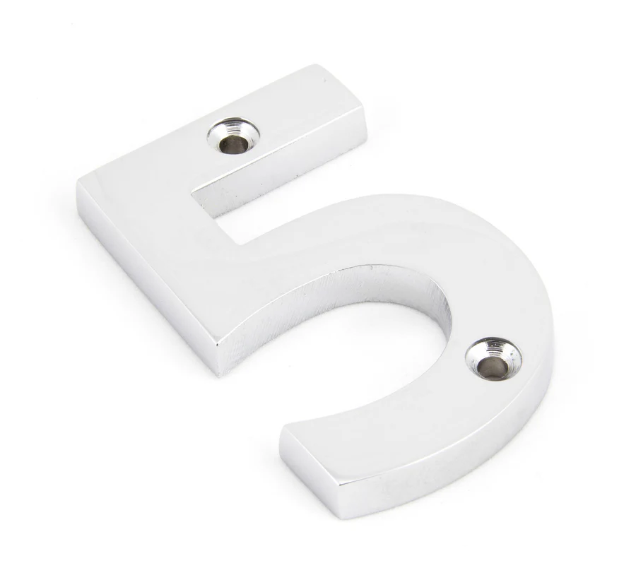 FTA 83725 POLISHED CHROME NUMERAL 5