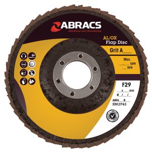 METAL FINISHING FLAP DISC - ALUMINIUM OXIDE 115 X 22.23MM X  40G 