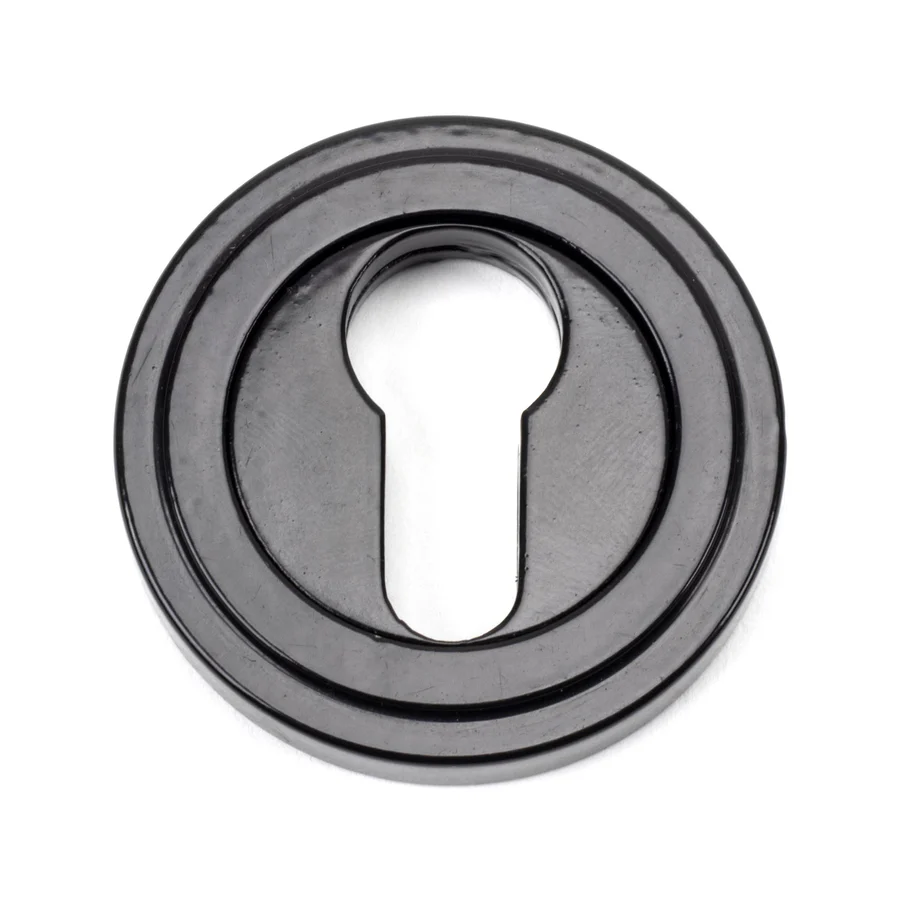 FTA 45720 BLACK ROUND EURO ESCUTCHEON (ART DECO)