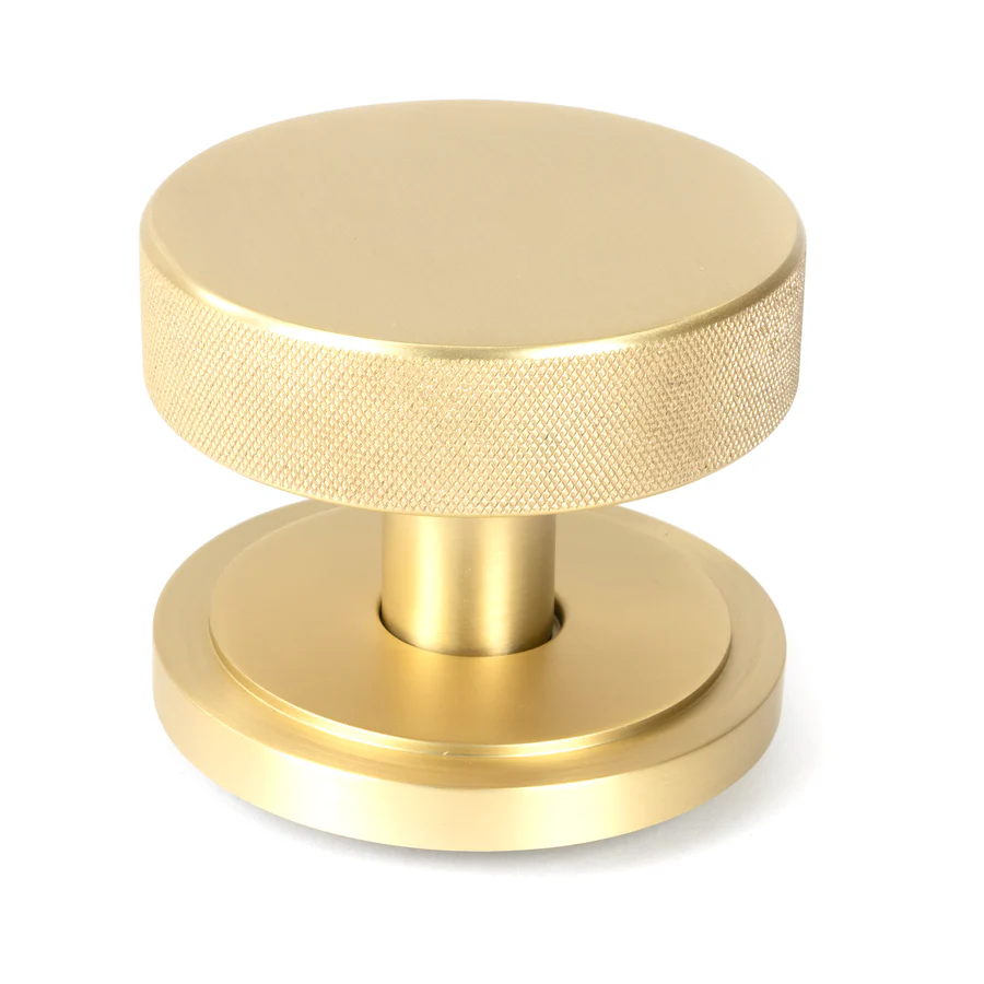 FTA 50909 SATIN BRASS BROMPTON MORTICE/RIM KNOB SET (ART DECO)