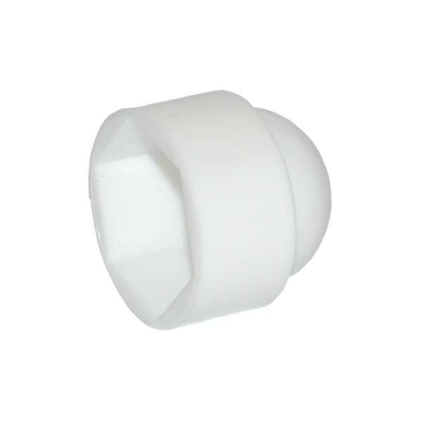 HEXAGON NUT & BOLT PROTECTION CAP - WHITE PLASTIC M12