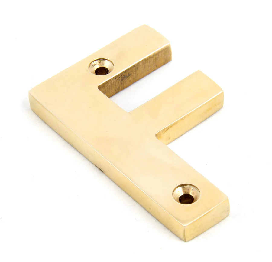 FTA 83801F POLISHED BRASS LETTER F