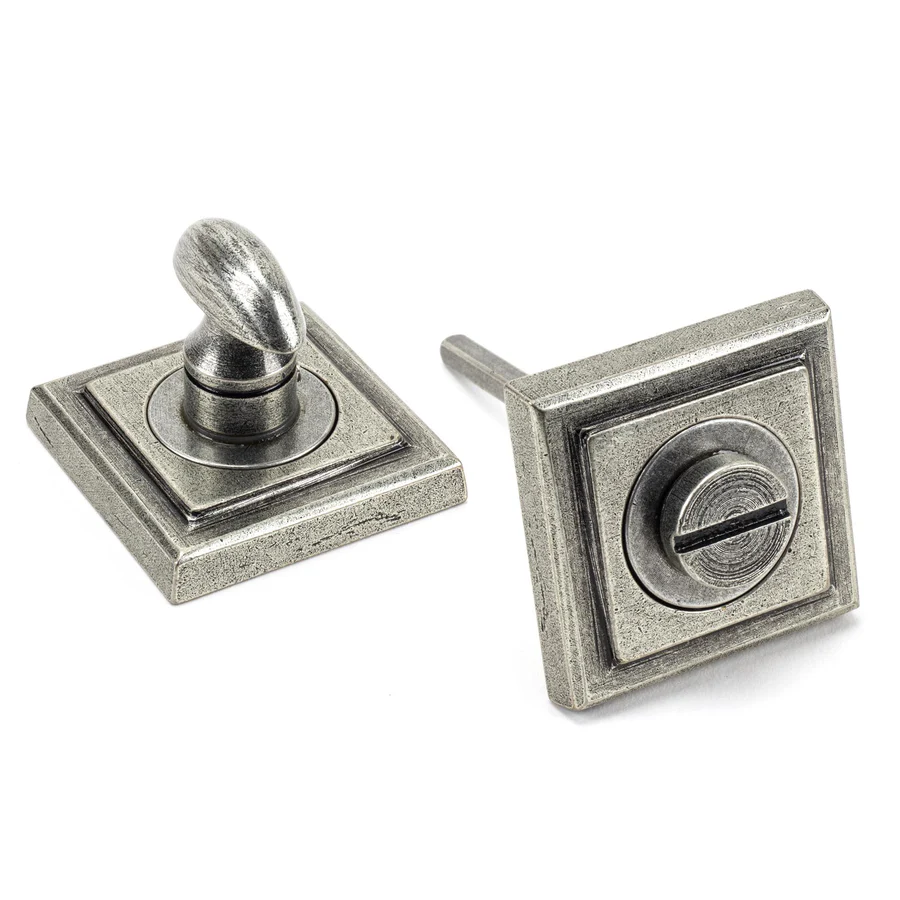 FTA 45754 PEWTER ROUND THUMBTURN SET (SQUARE)