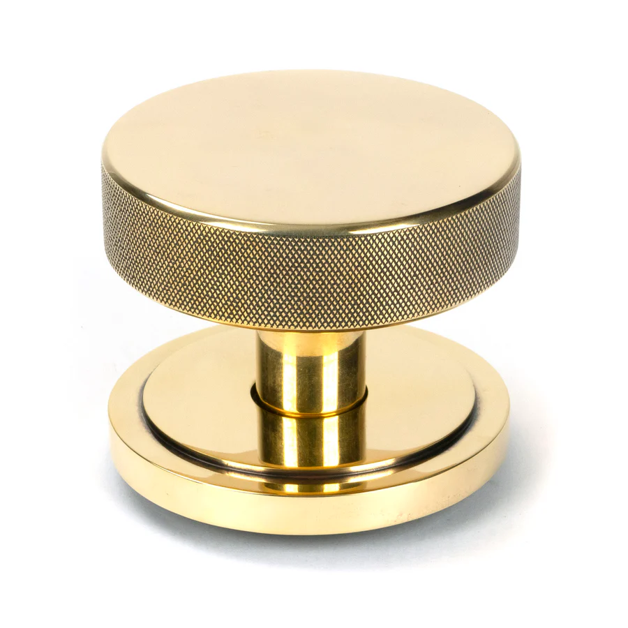 FTA 46775 AGED BRASS BROMPTON MORTICE/RIM KNOB SET (ART DECO)