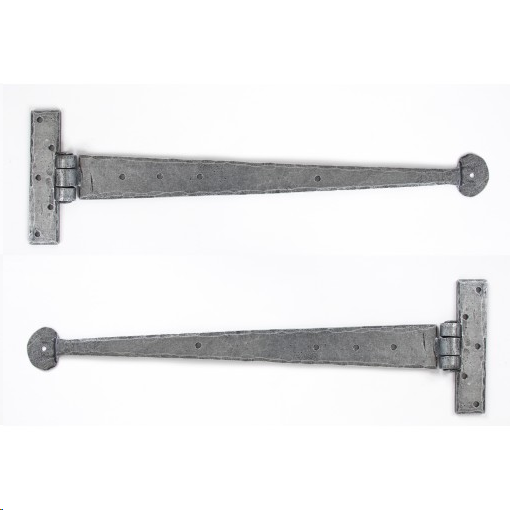 FTA 33656 PEWTER 18 PENNY END T HINGE (PAIR)