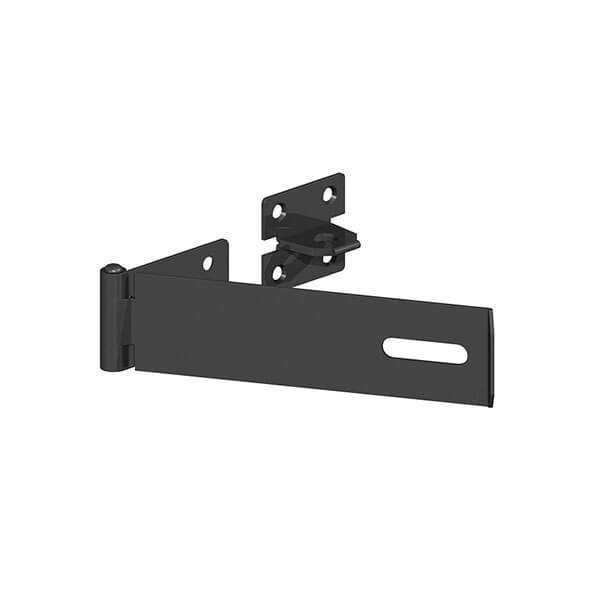 SAFETY PATTERN HASP & STAPLE 4½" (115MM) EPOXY BLACK