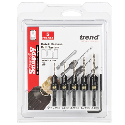 TREND SNAPPY PILOT COUNTERSINKING 5PC SET