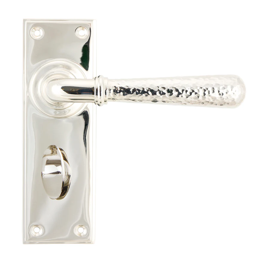 FTA 46219 POLISHED NICKEL HAMMERED NEWBURY LEVER BATHROOM SET