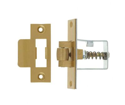 HEAVY DUTY ADJUSTABLE ROLLER LATCH 32 X 45MM SATIN BRASS