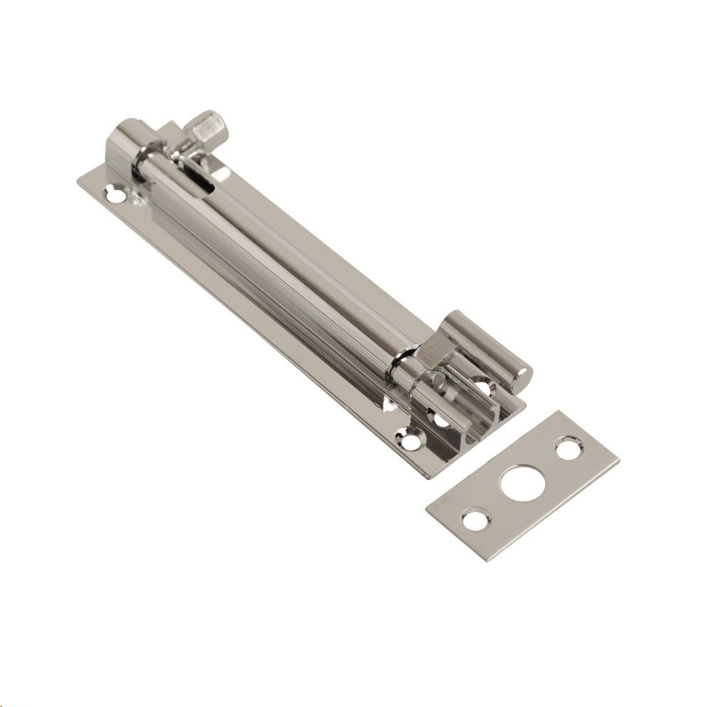 NECKED BARREL BOLT  50MM X 25MM (2" X 1") POLISHED CHROME