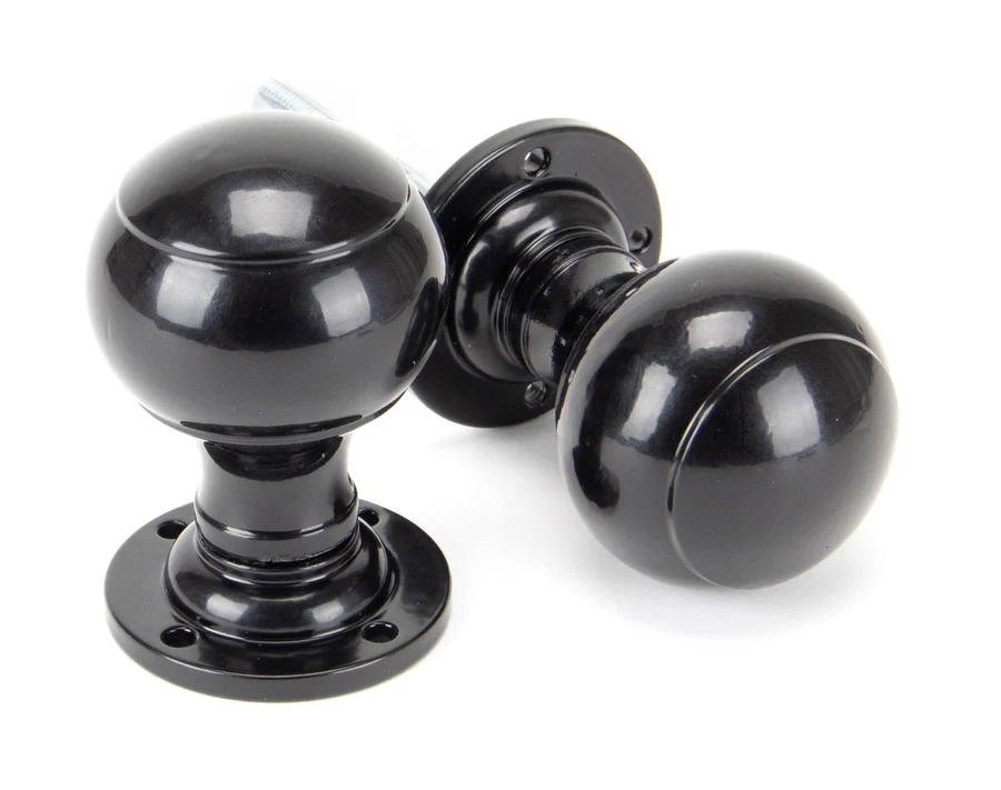FTA 92068 BLACK REGENCY MORTICE/RIM KNOB SET