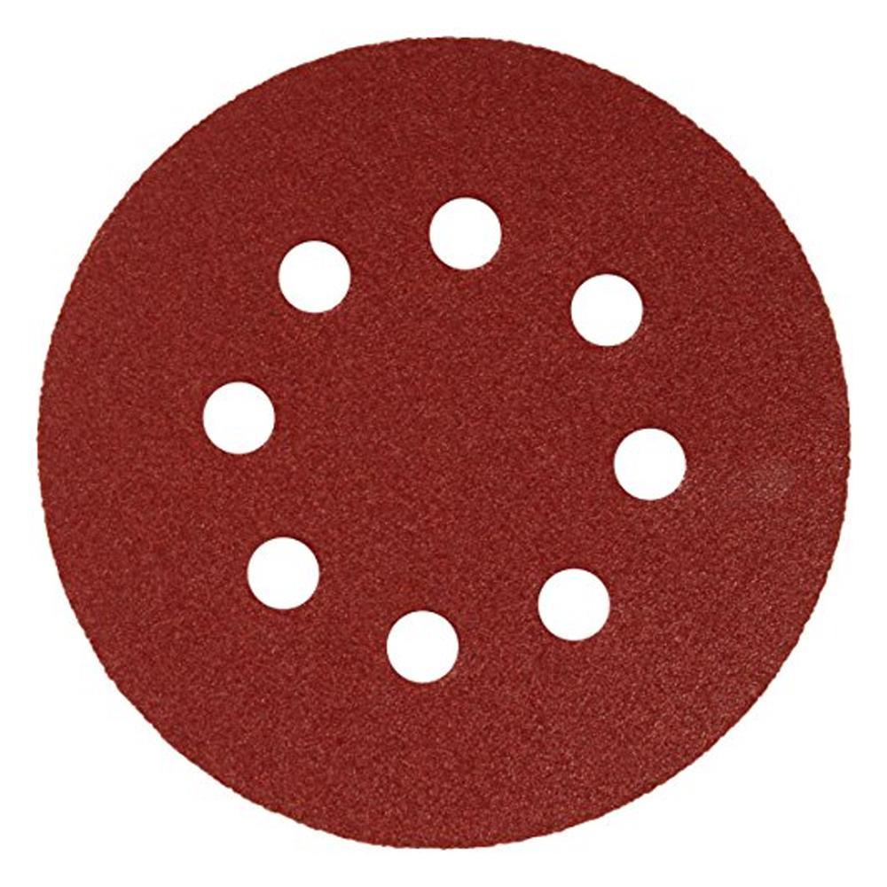 VELCRO SANDING DISC ALUMINIUM OXIDE 8-HOLE 125MM X 180G 