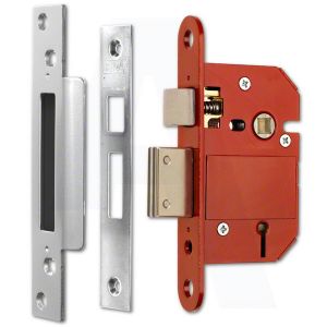 ERA FORTRESS BRITISH STANDARD 5-LEVER SASHLOCK 64MM (2½") SATIN CHROME