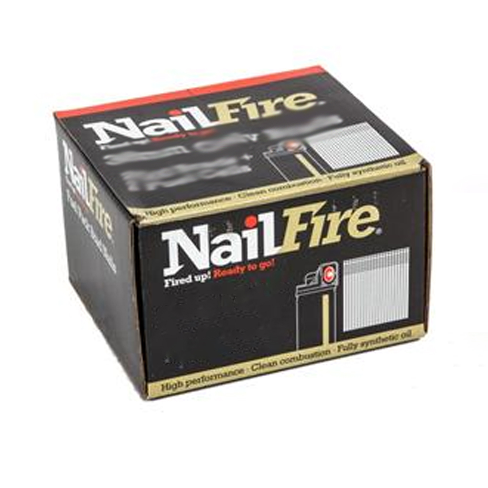 NAILFIRE 2ND FIX STRAIGHT STAINLESS STEEL BRAD & FUEL PACK 32MM (TUB OF 2000)