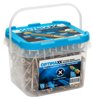 OPTIMAXX PERFORMANCE WOODSCREW 5.0 X 70 (MAXXTUB  OF 450 + IMPACT BIT)