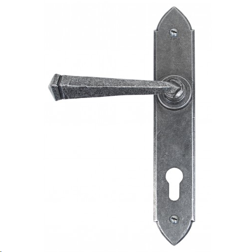 FTA 33604 PEWTER GOTHIC LEVER ESPAG. LOCK SET