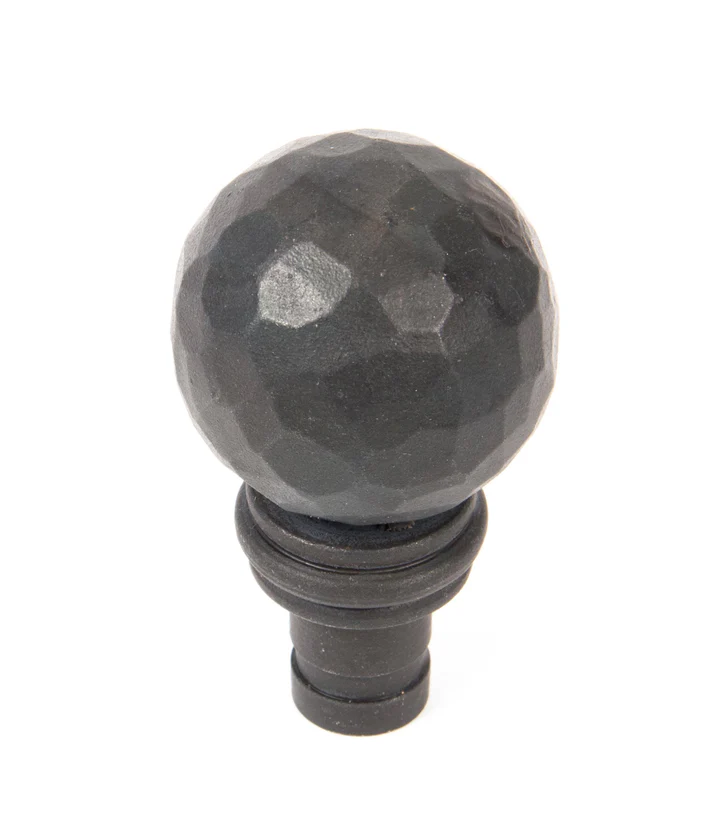 FTA 33398 BEESWAX HAMMERED BALL CURTAIN FINIAL (PAIR)