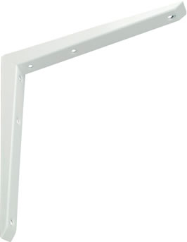 MITRED SHELF BRACKET - WHITE 12" X 12"