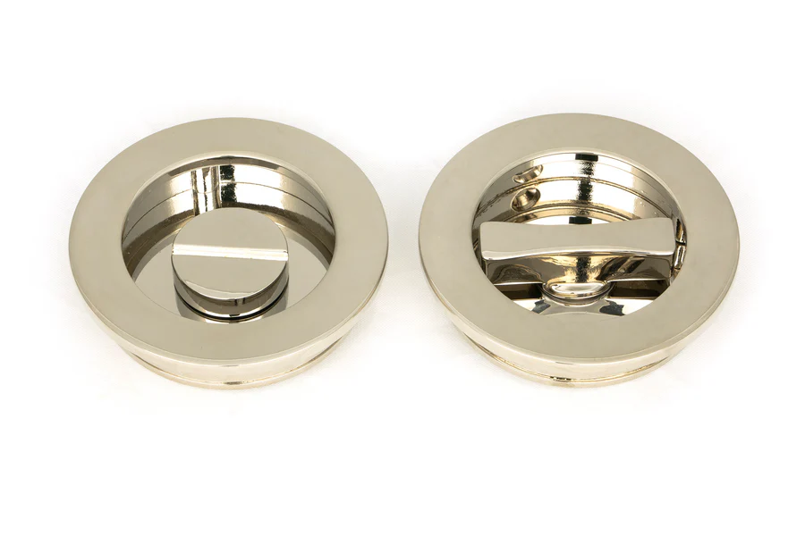 FTA 50166 POLISHED NICKEL 60MM PLAIN ROUND PULL - PRIVACY SET