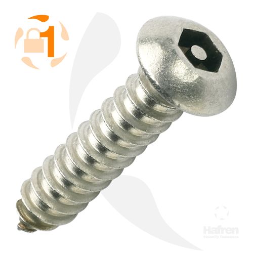 SELF TAPPING A2 STAINLESS STEEL BUTTON HEAD PIN HEX 6 X 1-1/2 (3.5 X 38MM)
