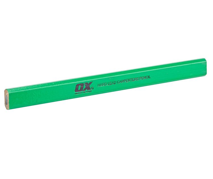 OX CARPENTERS PENCIL (PACK OF 10 WITH SHARPENER)