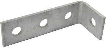 90 DEGREE CHANNEL ANGLE BRACKET - GALVANISED 4 HOLE (3:1)