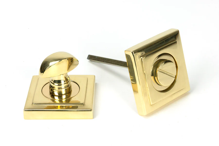 FTA 50753 POLISHED BRASS ROUND THUMBTURN SET (SQUARE)