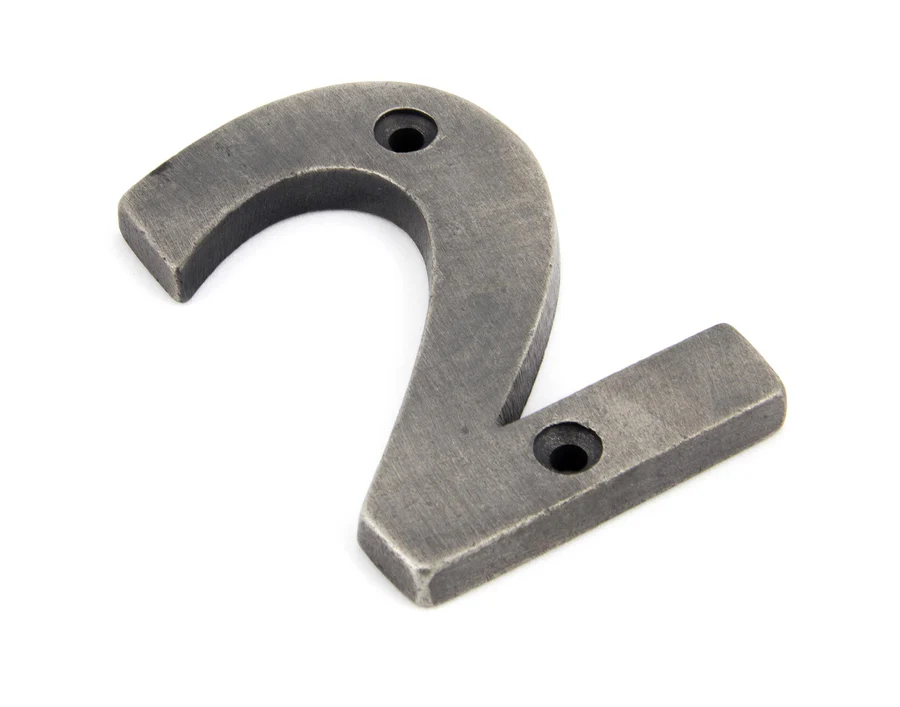FTA 83732 ANTIQUE PEWTER NUMERAL 2