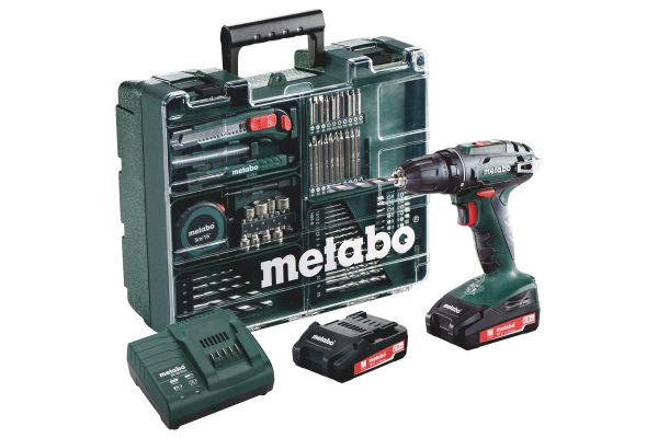 METABO BS18 QUICK CORDLESS 18V DRILL/SCREWDRIVER MOBILE WORKSHOP KIT (C/W 2X 2.0AH BATTERIES, CHARGER & CARRY CASE)