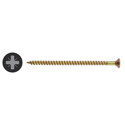 WOODSCREW - ZINC/YELLOW POZI CSK 3.5 X  50MM 