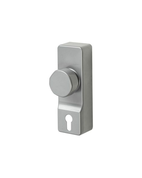 OUTSIDE ACCESS DEVICE - KNOB WITH EURO CYLINDER SILVER