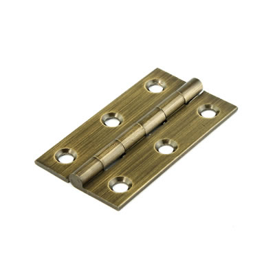 CABINET HINGE 50 X 28 X 1.4MM ANTIQUE BRASS (PAIR)