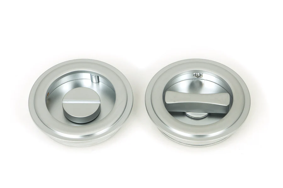 FTA 50648 SATIN CHROME 60MM ART DECO ROUND PULL - PRIVACY SET