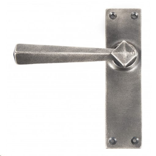 FTA 73116 ANTIQUE PEWTER STRAIGHT LEVER LATCH SET