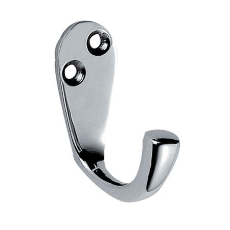 VICTORIAN SINGLE ROBE/COAT HOOK 45MM POLISHED CHROME