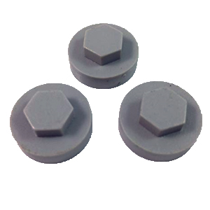 HEX-WASHER COLOUR CAP 16MM MERLIN GREY