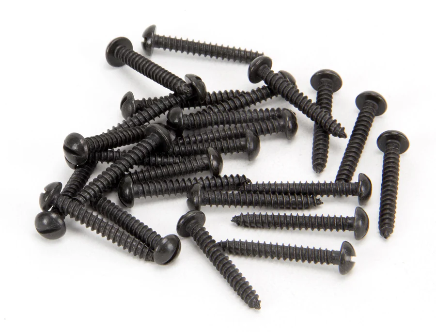 FTA 33410 BLACK 6 X 1 ROUND HEAD SCREWS (25)