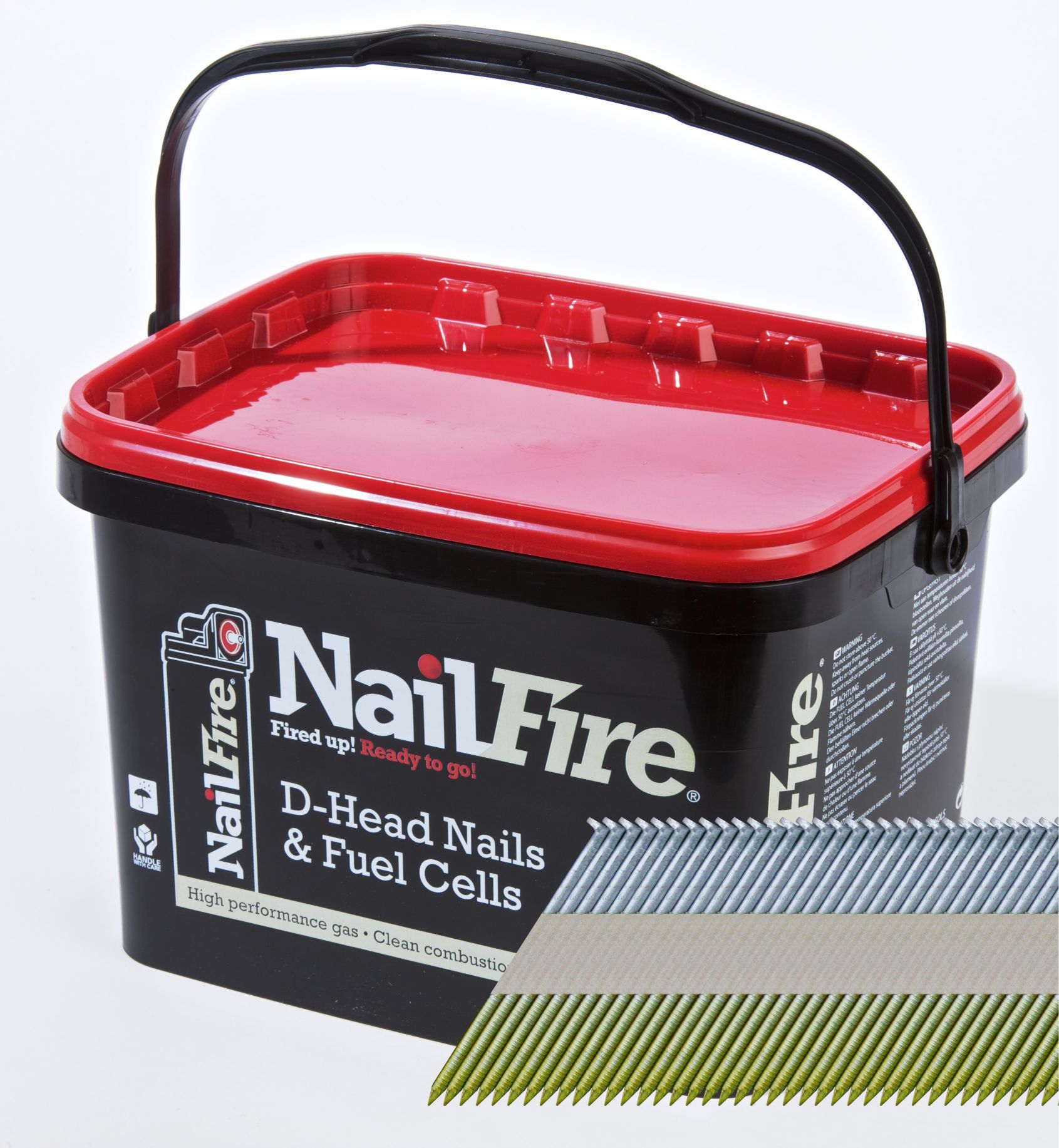 NAILFIRE 1ST FIX E-GALV RING NAIL & FUEL PACK 65MM (TUB OF 3000)