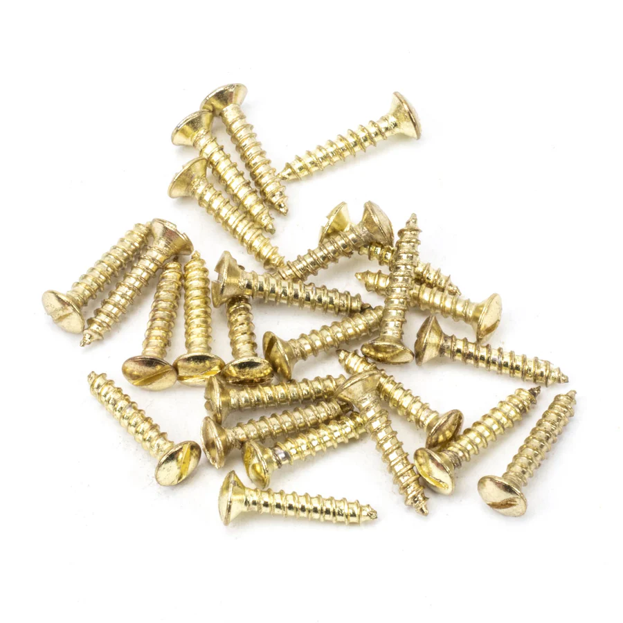 FTA 91262 POLISHED BRASS SS 4X&frac34; COUNTERSUNK RAISED HEAD SCREWS (25)