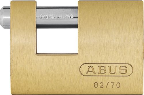 ABUS MONOBLOC 82 BRASS SHUTTER PADLOCK