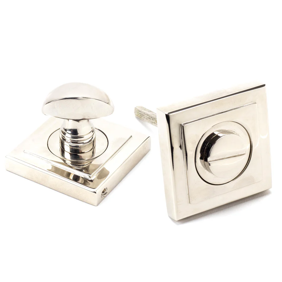 FTA 45742 POLISHED NICKEL ROUND THUMBTURN SET (SQUARE)